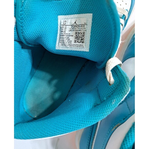 Jordan 1 Mid Aquatone Men's Size 12 Blue White Retro Vintage Sneakers DQ8426-400 - Picture 9 of 10